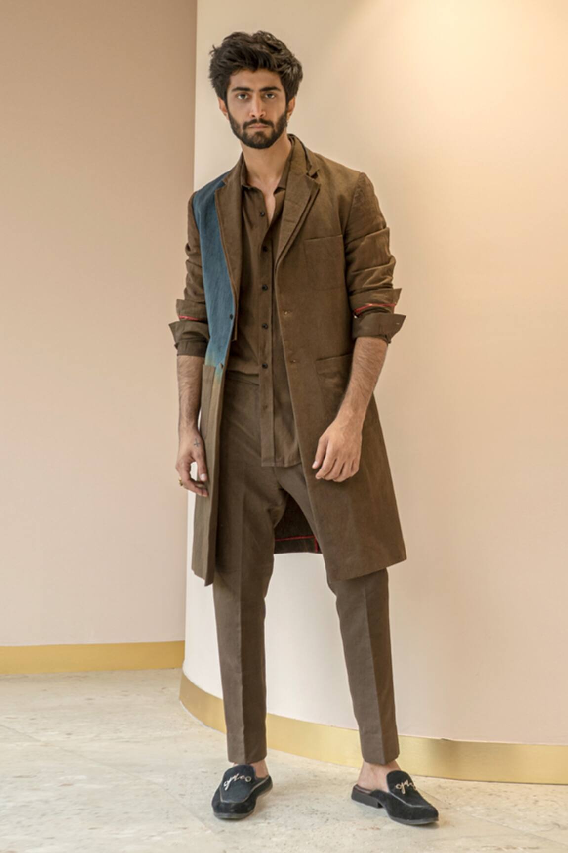Jatin Malik Cotton Linen Overcoat 