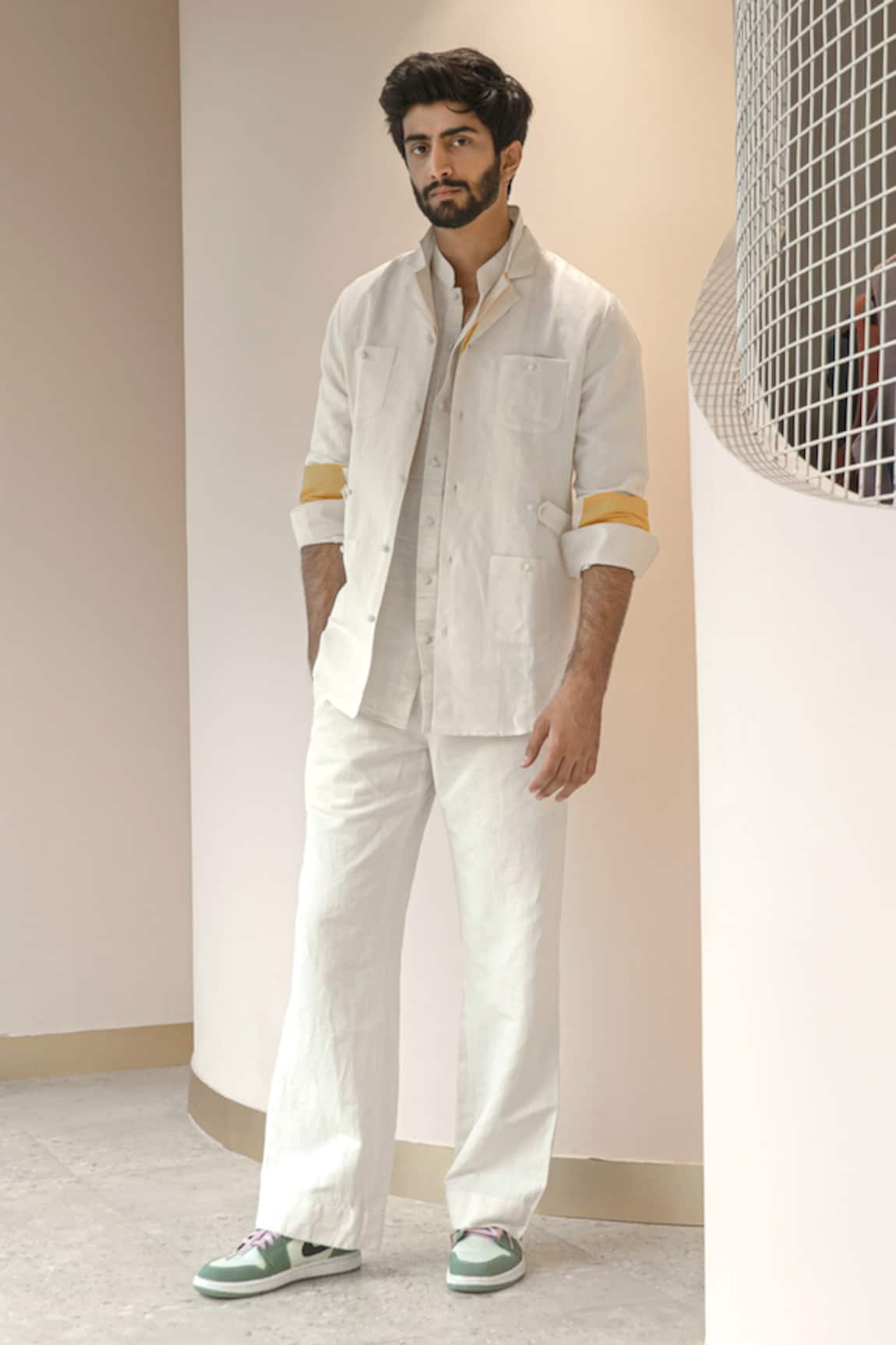 Jatin Malik Cotton Linen Overshirt