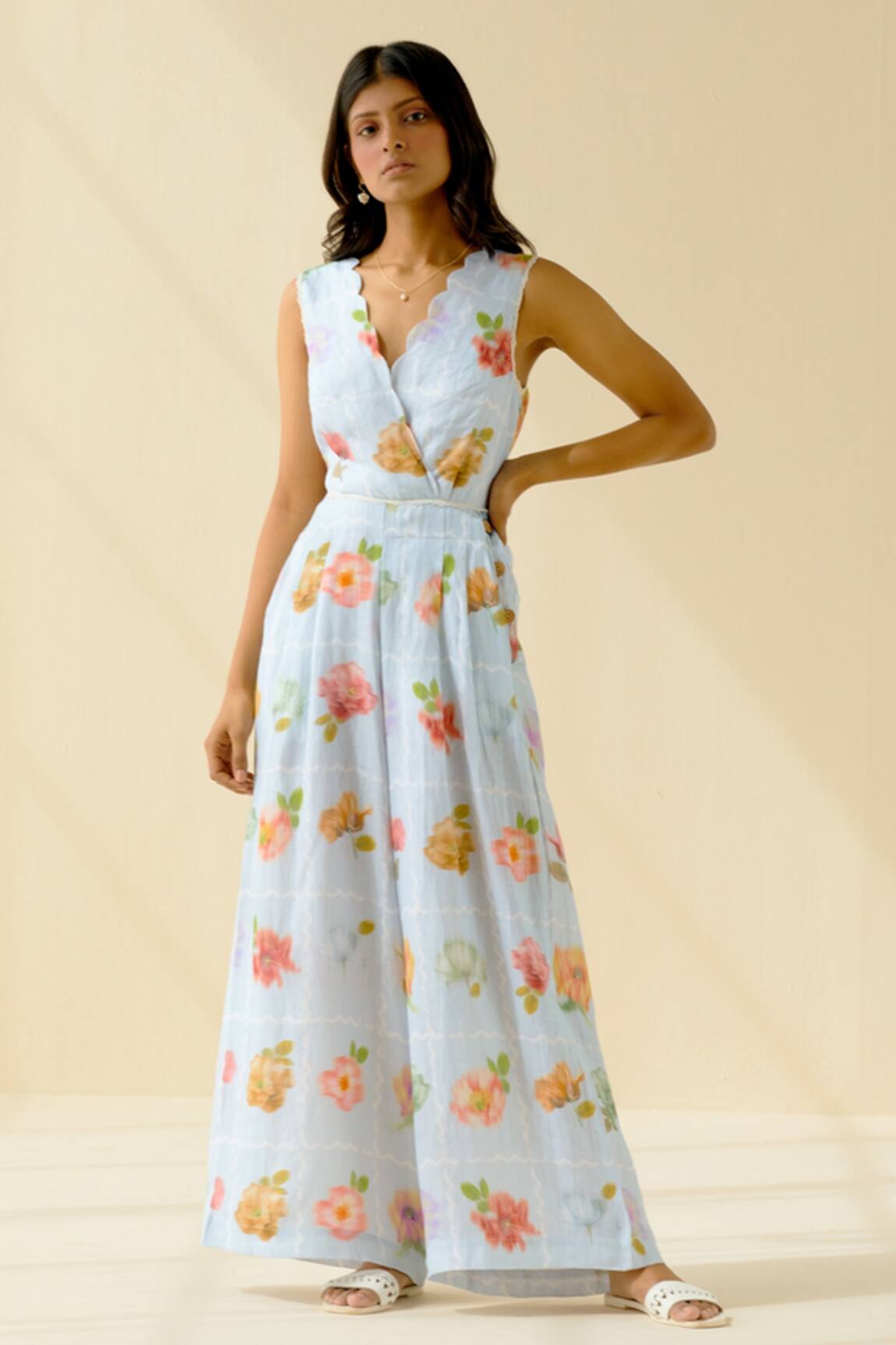 Pozruh By Aiman Kelly Tie-Back Jumpsuit 