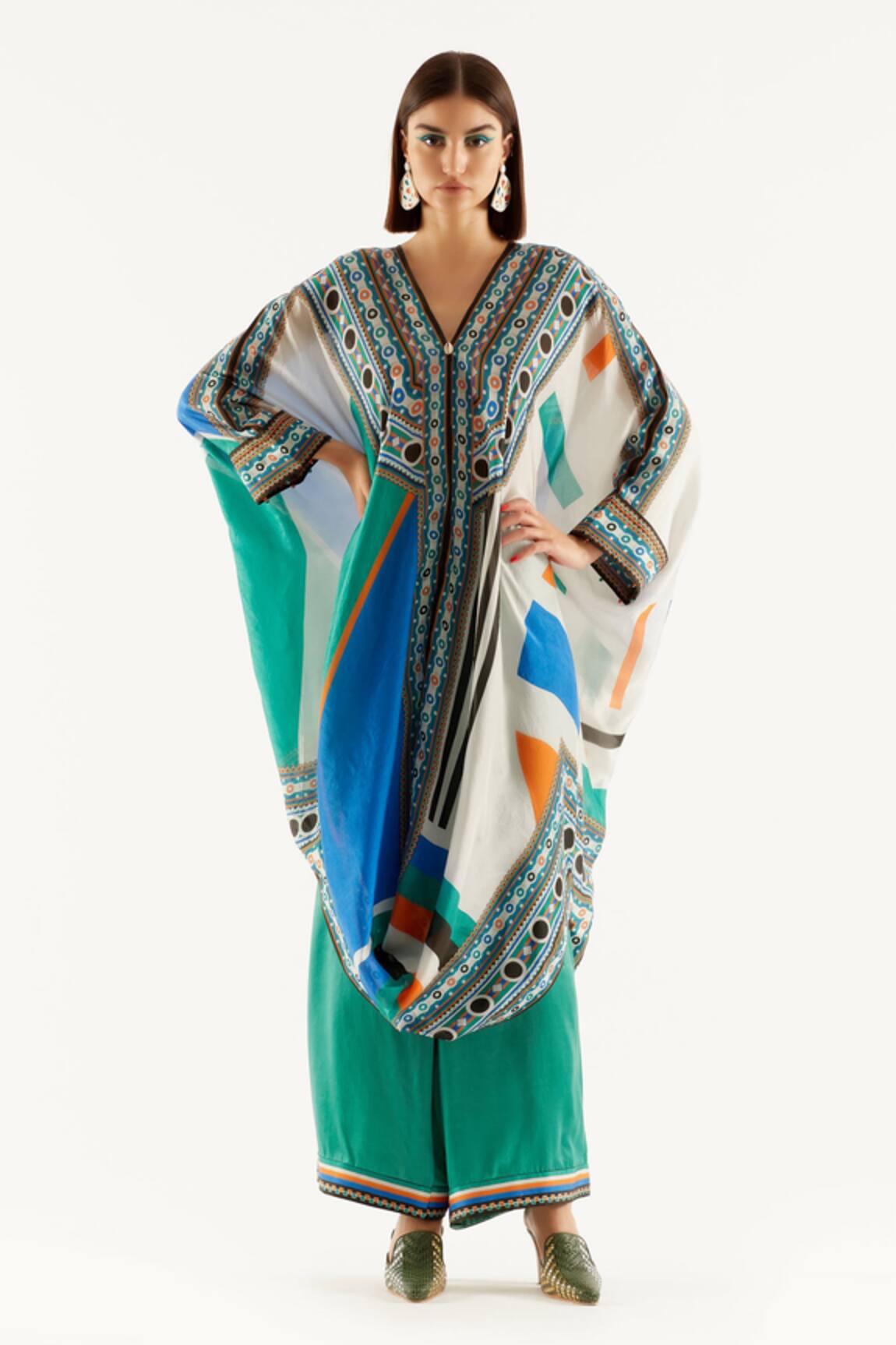 Rajdeep Ranawat Dalilah Silk Kaftan Tunic & Pant Set