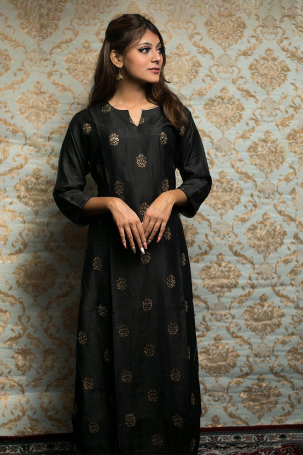 Turaja Chanderi Zari Work Kurta