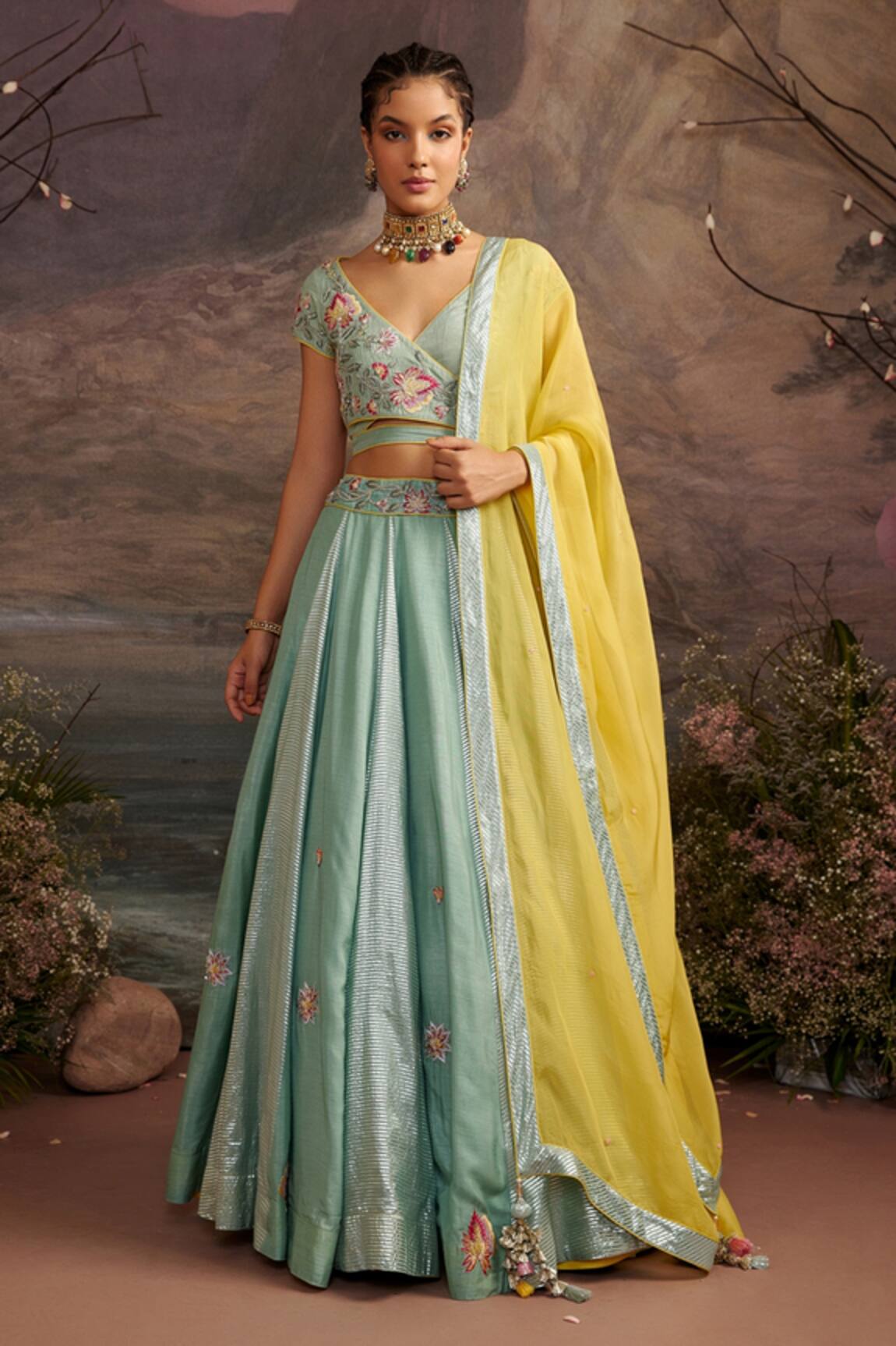 Ajiesh Oberoi Saundarya Embroidered Lehenga Set 