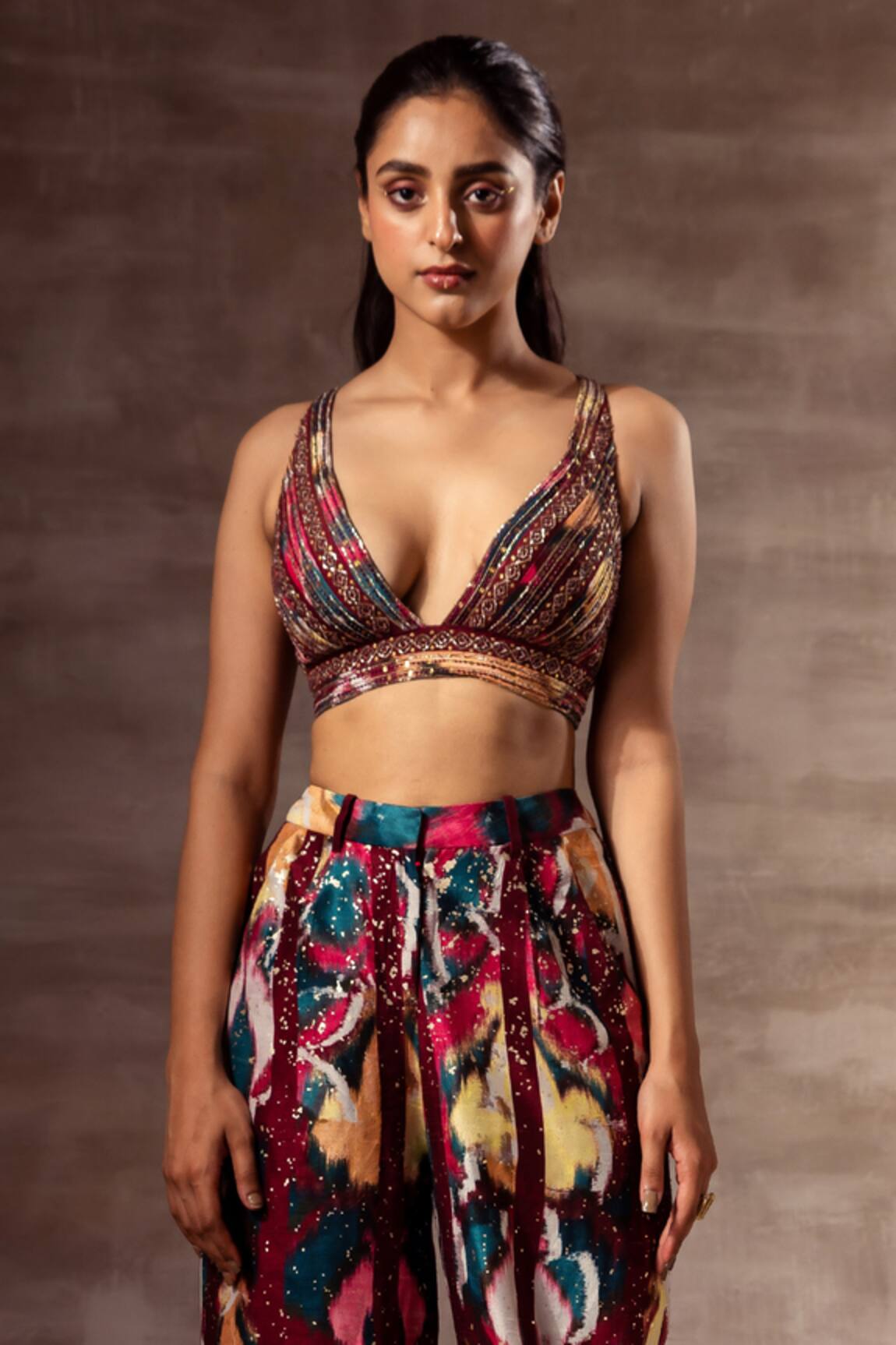 Ruhr India Ikat Raw Silk Bralette