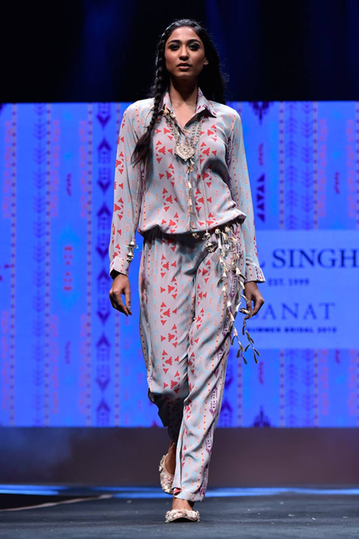 PS Pret by Payal Singhal Tamara Ikat Stripe Print Jumpsuit 