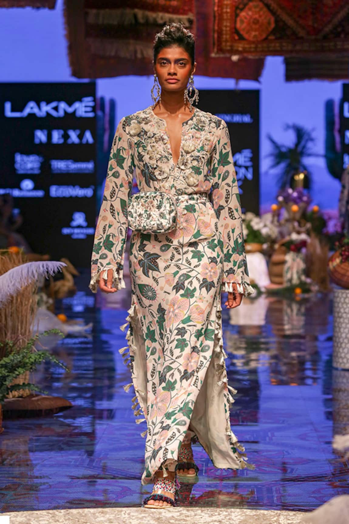Payal Singhal Azia Abutilon Print Kurta & Churidar Set 