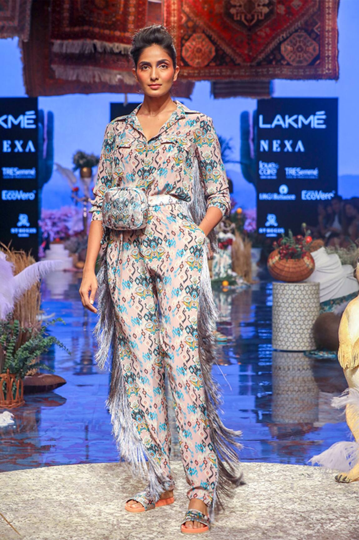 Payal Singhal Ista Ikat Love Print Jumpsuit 