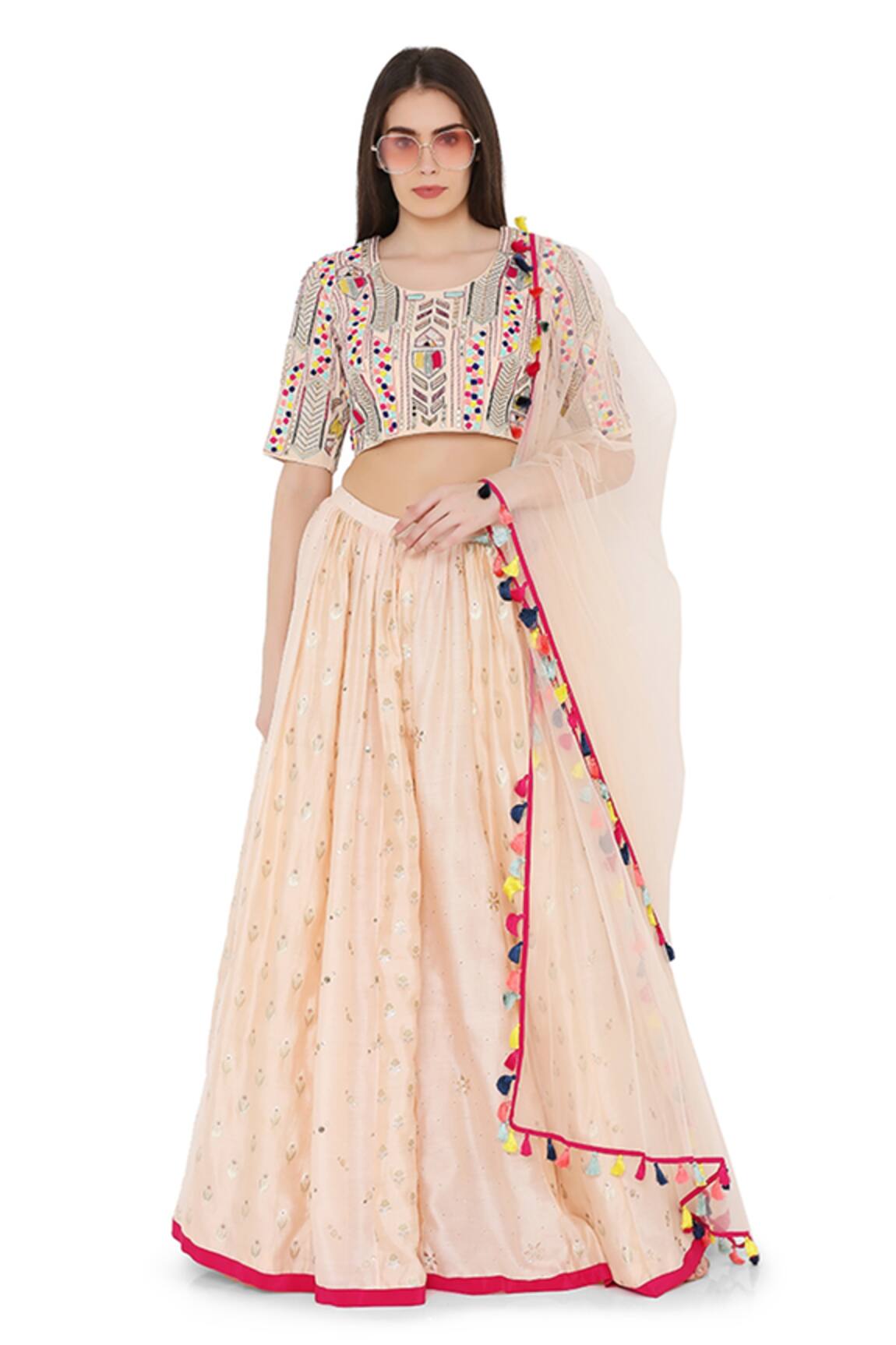 Payal Singhal Embroidered Panelled Lehenga Set 