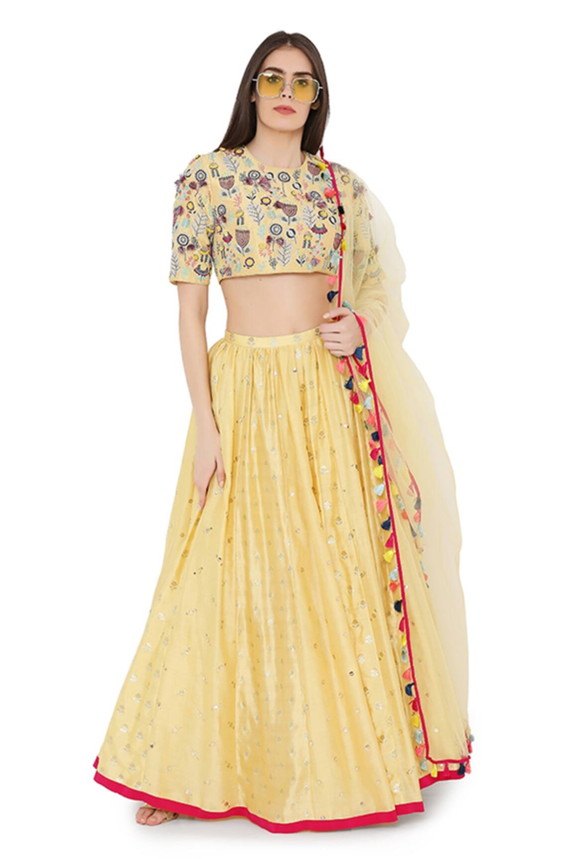 Payal Singhal Embroidered Panelled Lehenga Set 