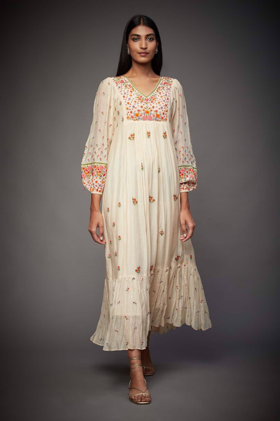 RI.Ritu Kumar Chanderi Silk Dress 