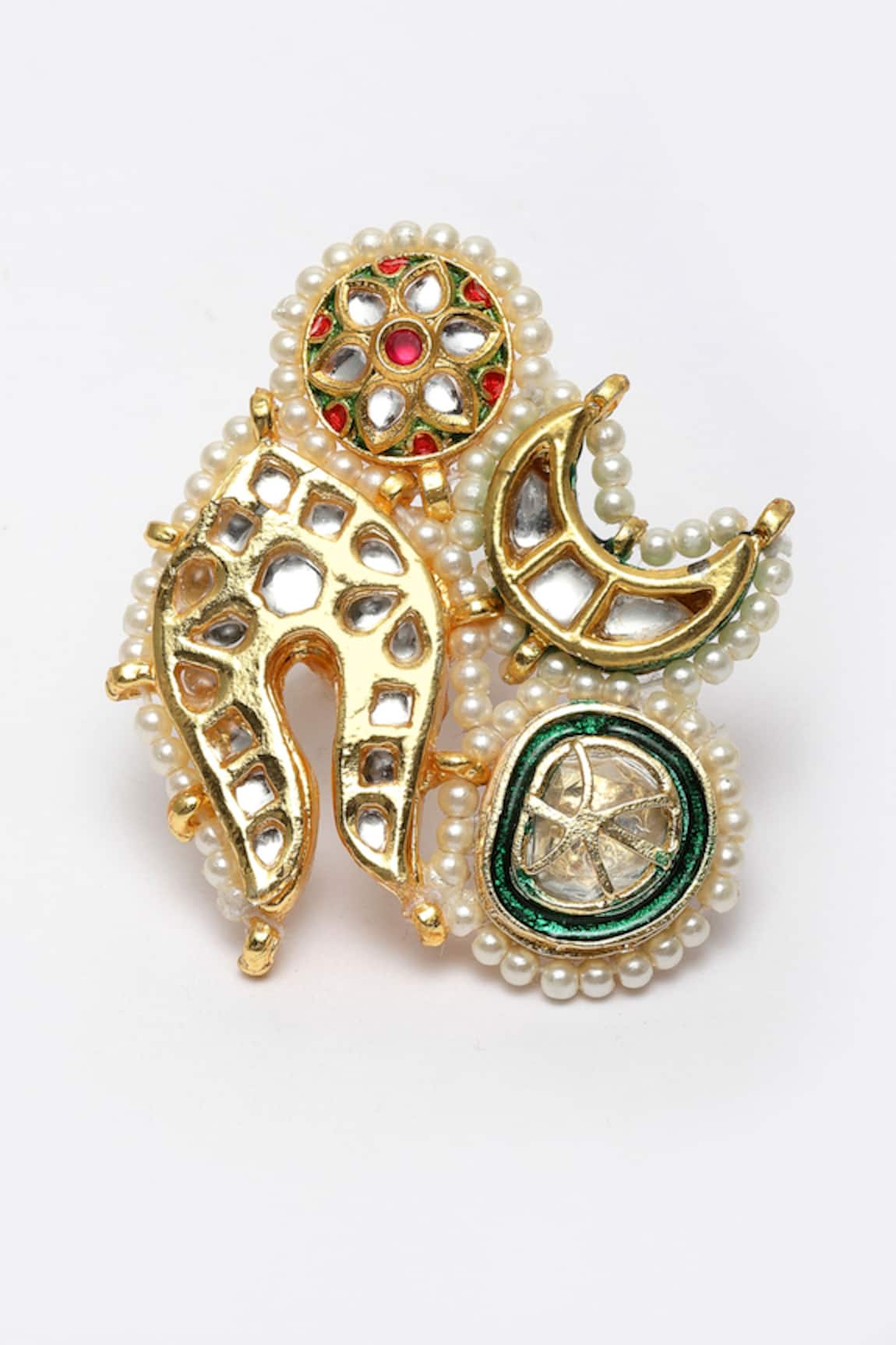 Dugran By Dugristyle Kundan Studded Ring