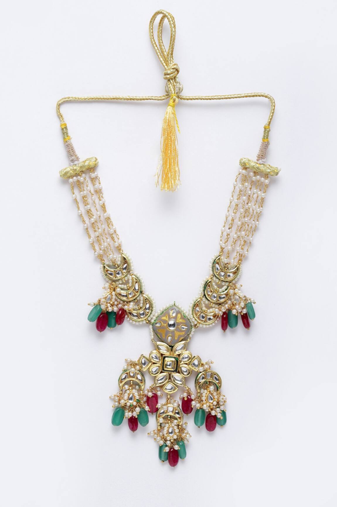 Dugran By Dugristyle Meenakari Kundan Studded Necklace