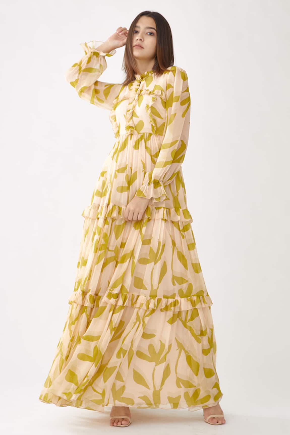 KoAi Printed Tiered Dress