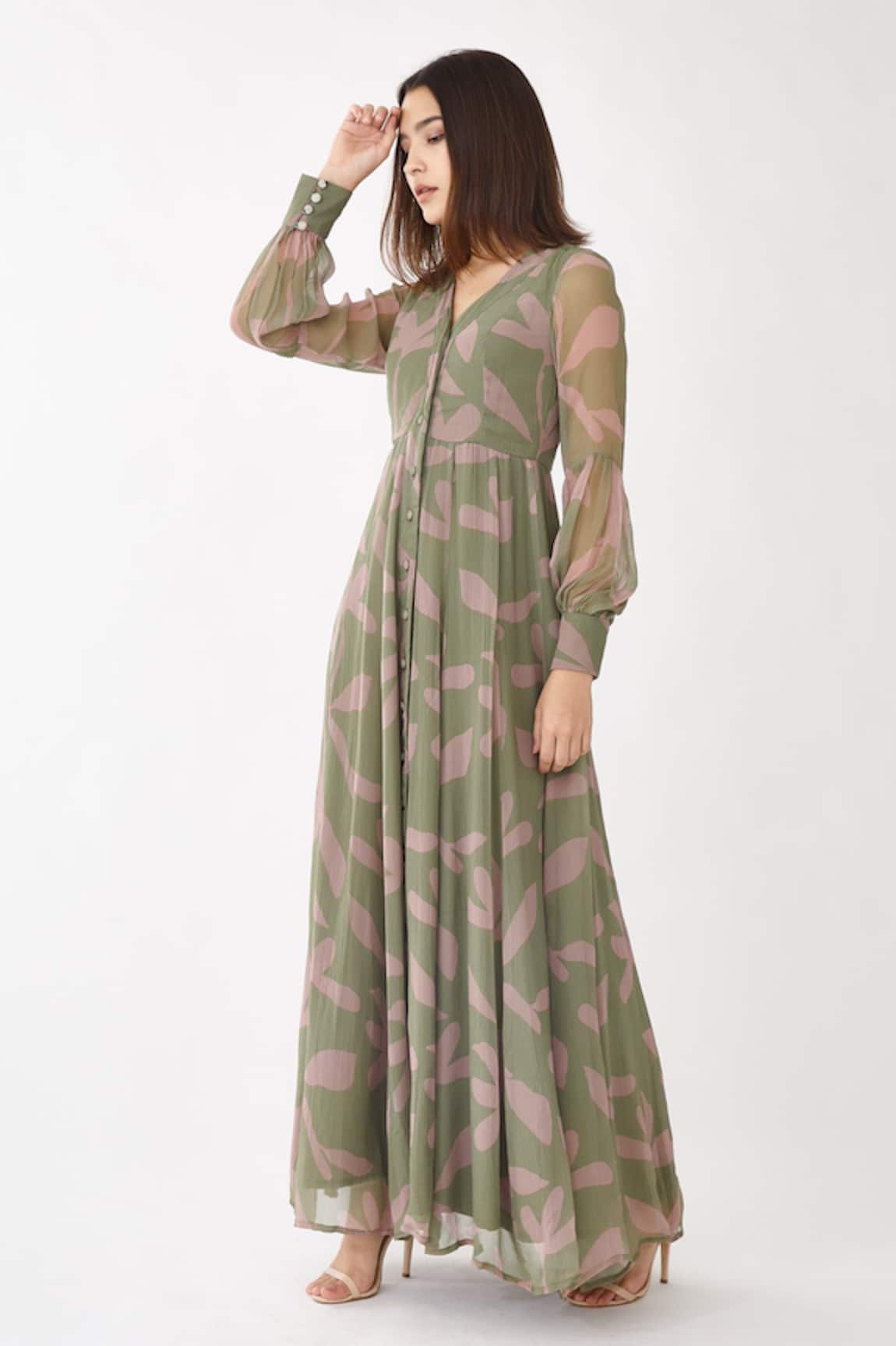 KoAi Floral Print Shirt Dress