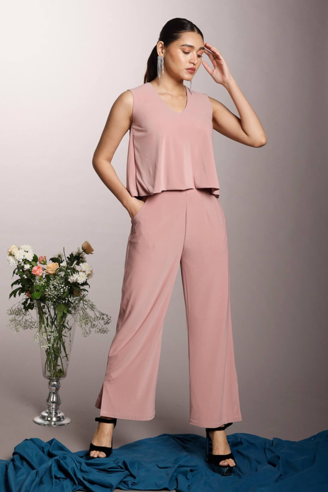 Couché By Anandini Flared Top & Pant Set 
