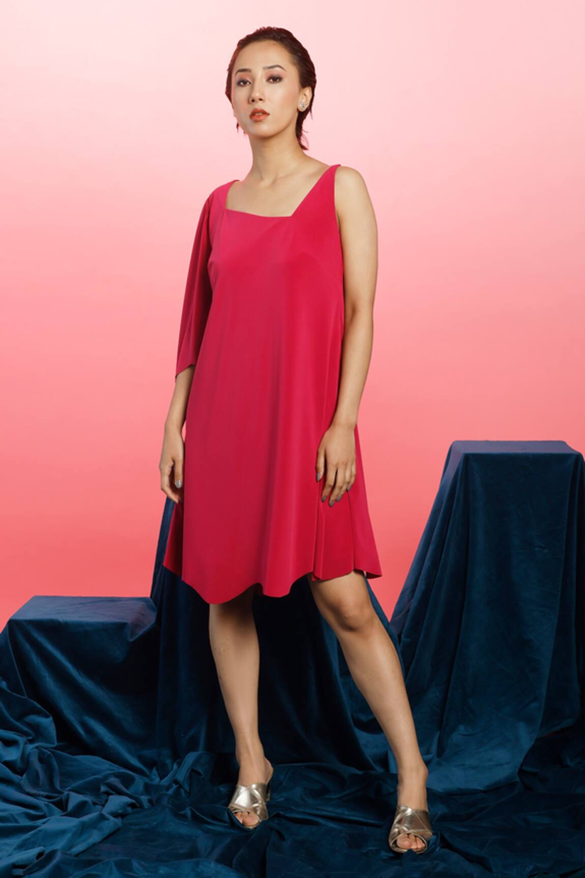 Couché By Anandini Asymmetric Neck Dress 