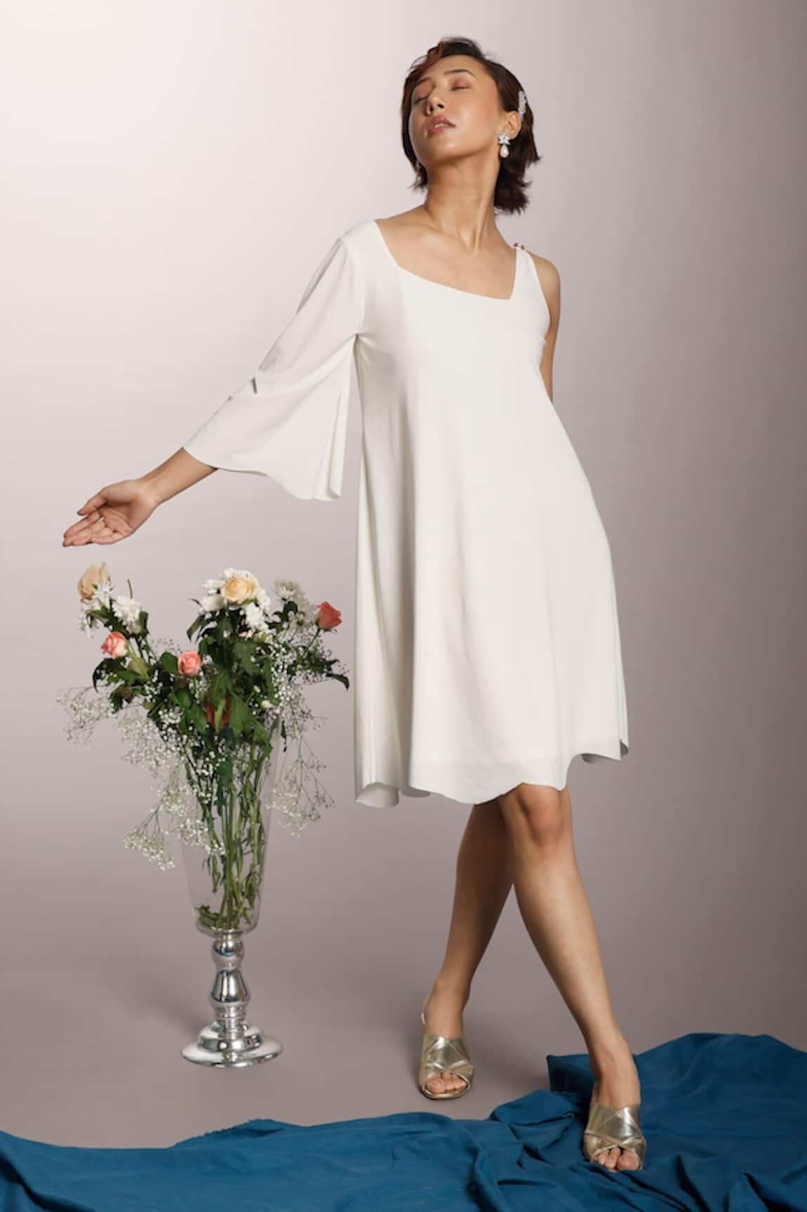 Couché By Anandini Asymmetric Neck Dress 