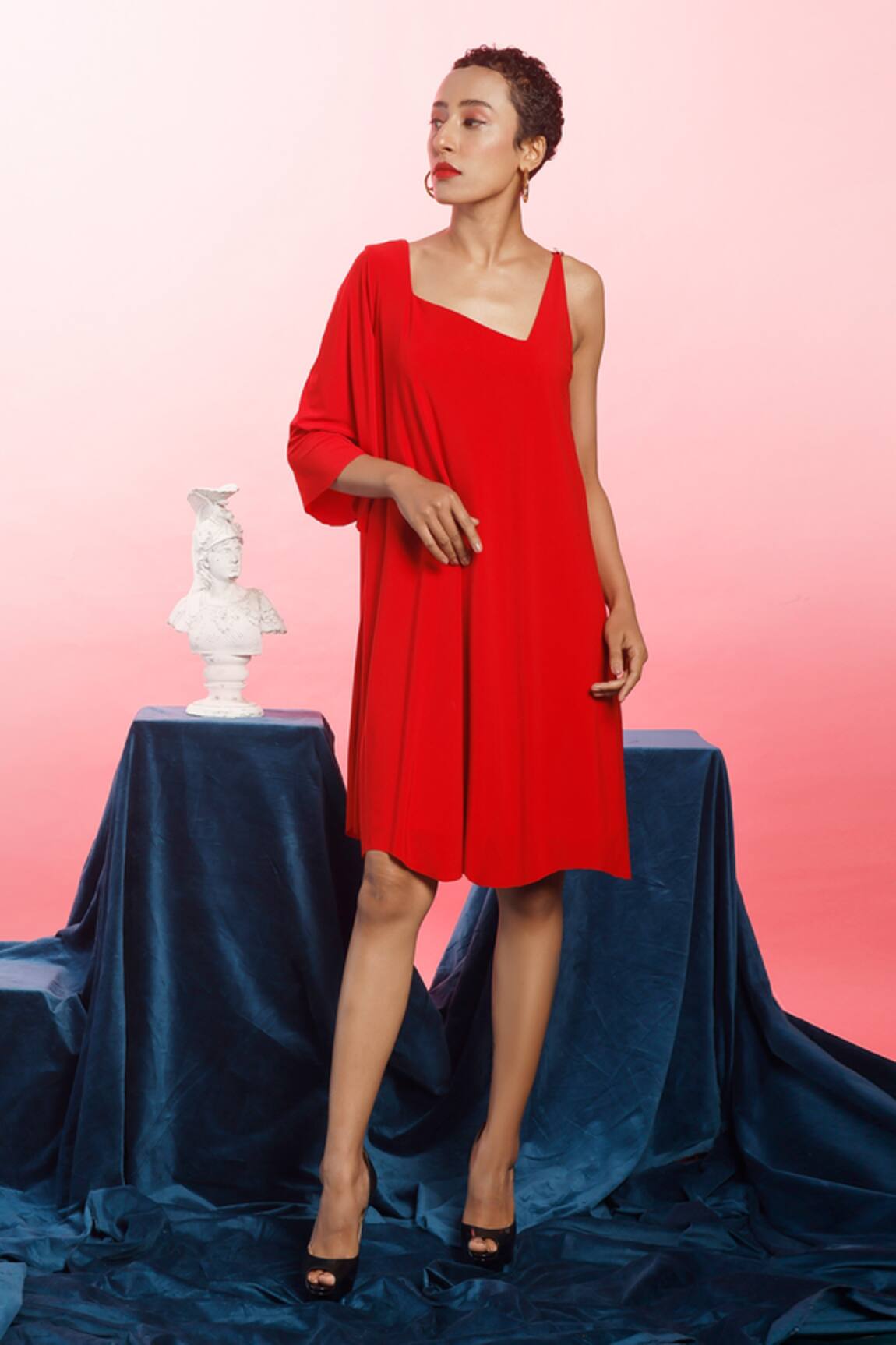 Couché By Anandini Asymmetric Neck Dress 