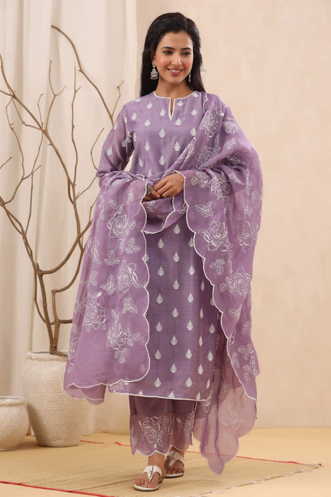 Kameez Opera Floral Print Kurta Set 