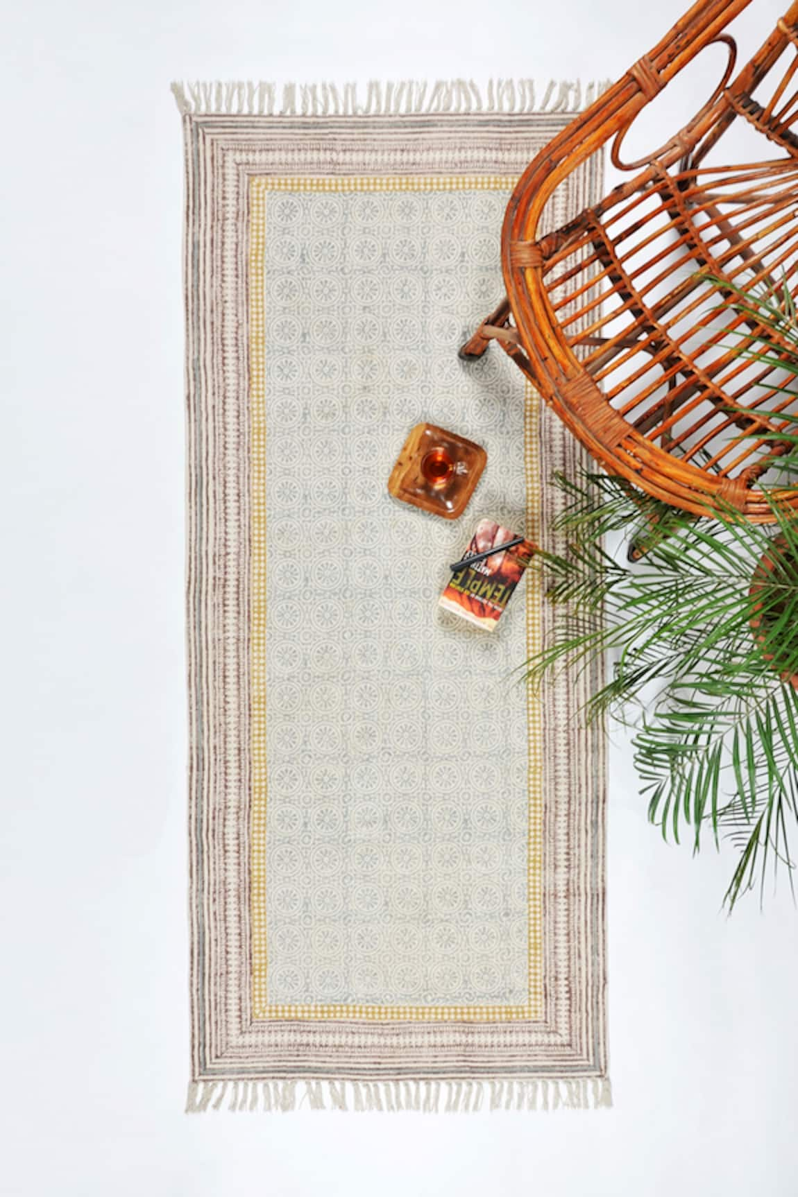 ORNA Cotton Hand Block Printed Rug