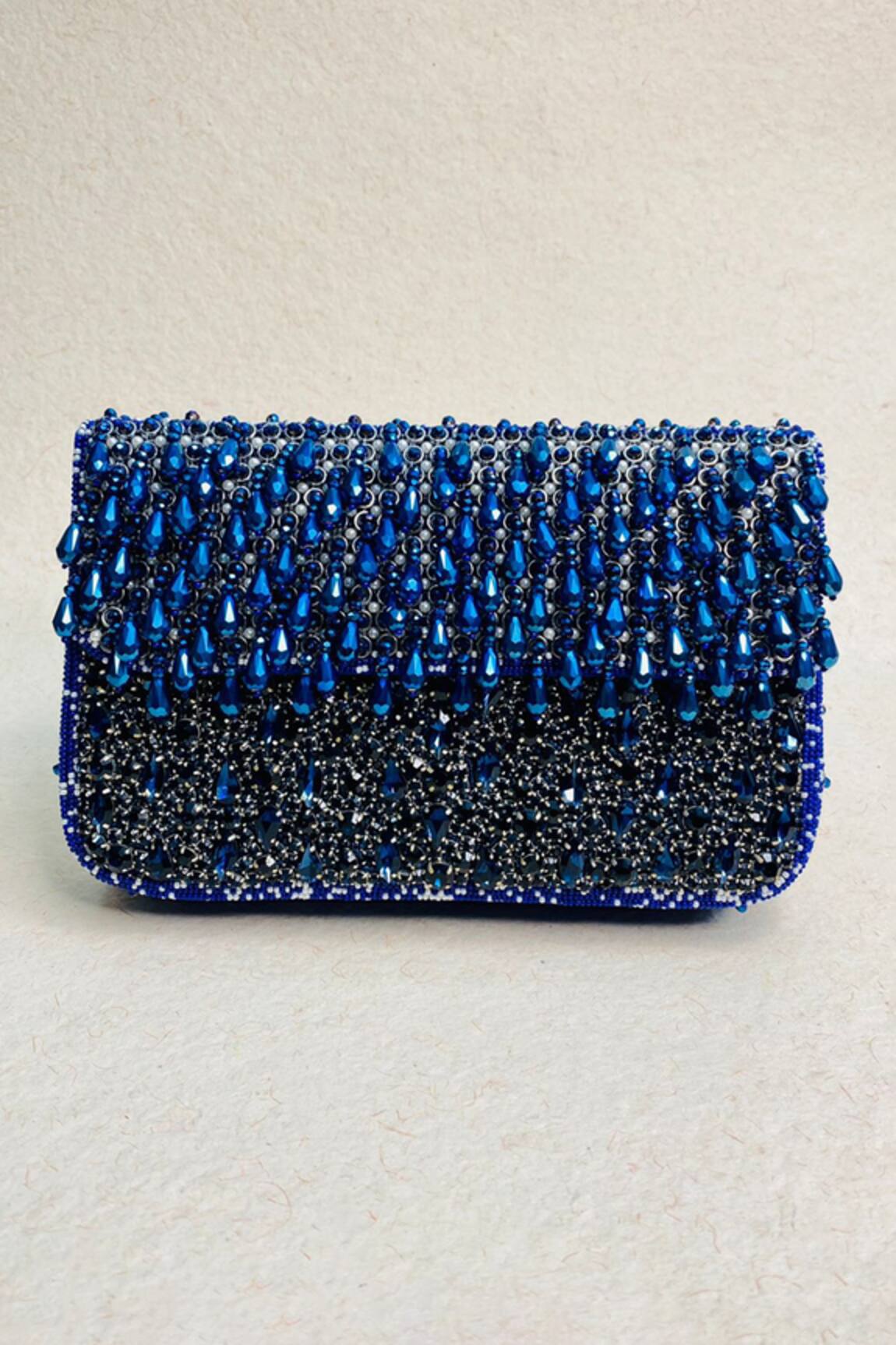 Kainiche By Mehak Lucent Embellished Clutch With Sling 