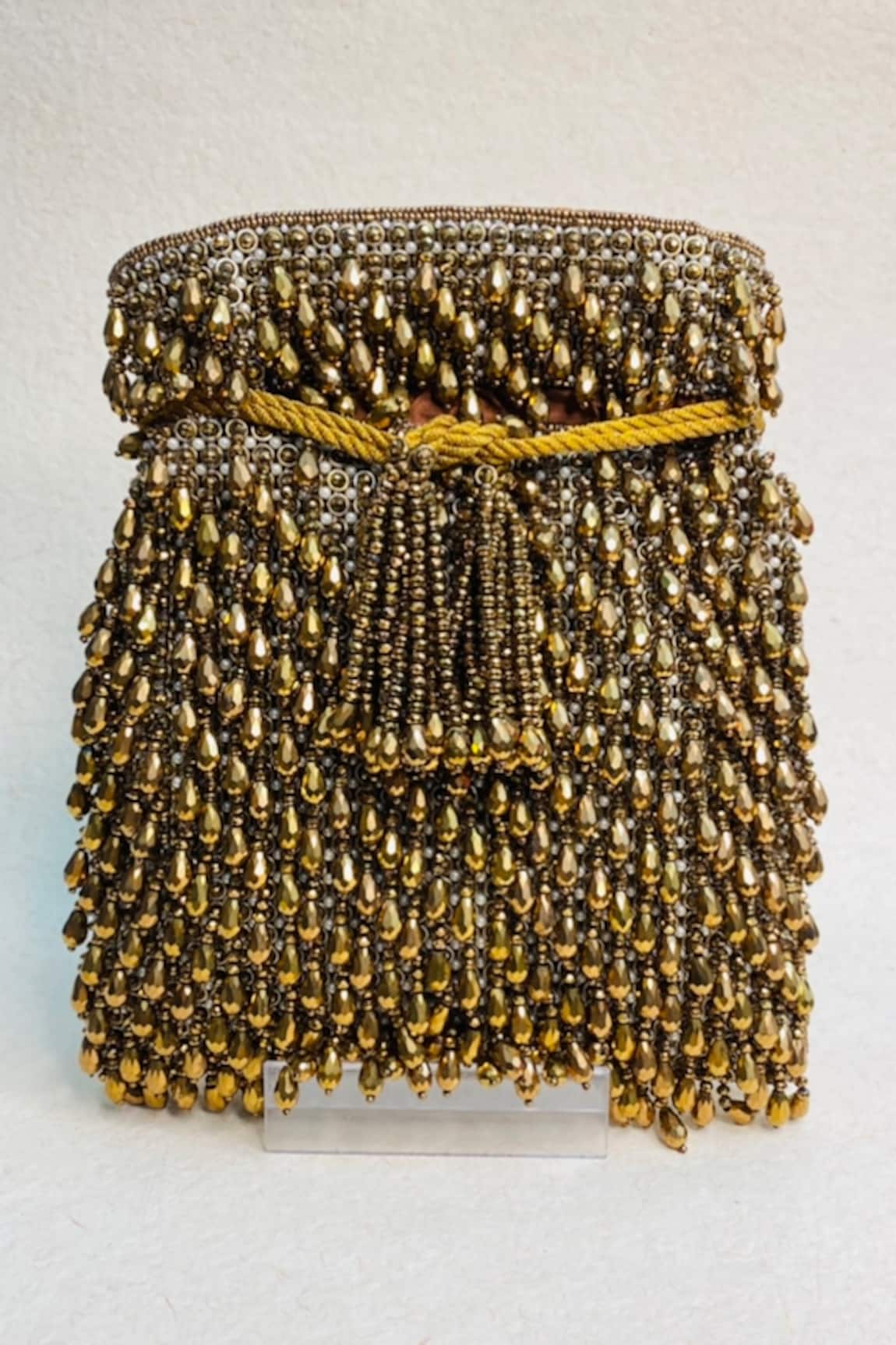 Kainiche By Mehak Ritz Bead Drop Potli Bag With Sling