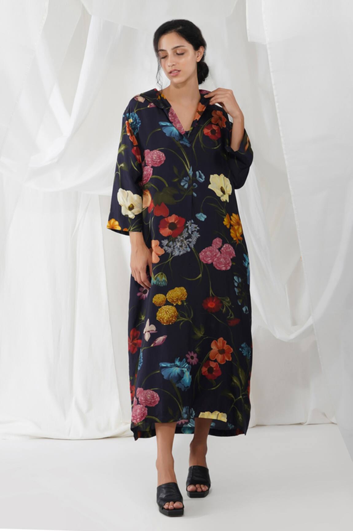 Yavi Hana Floral Print Dress 