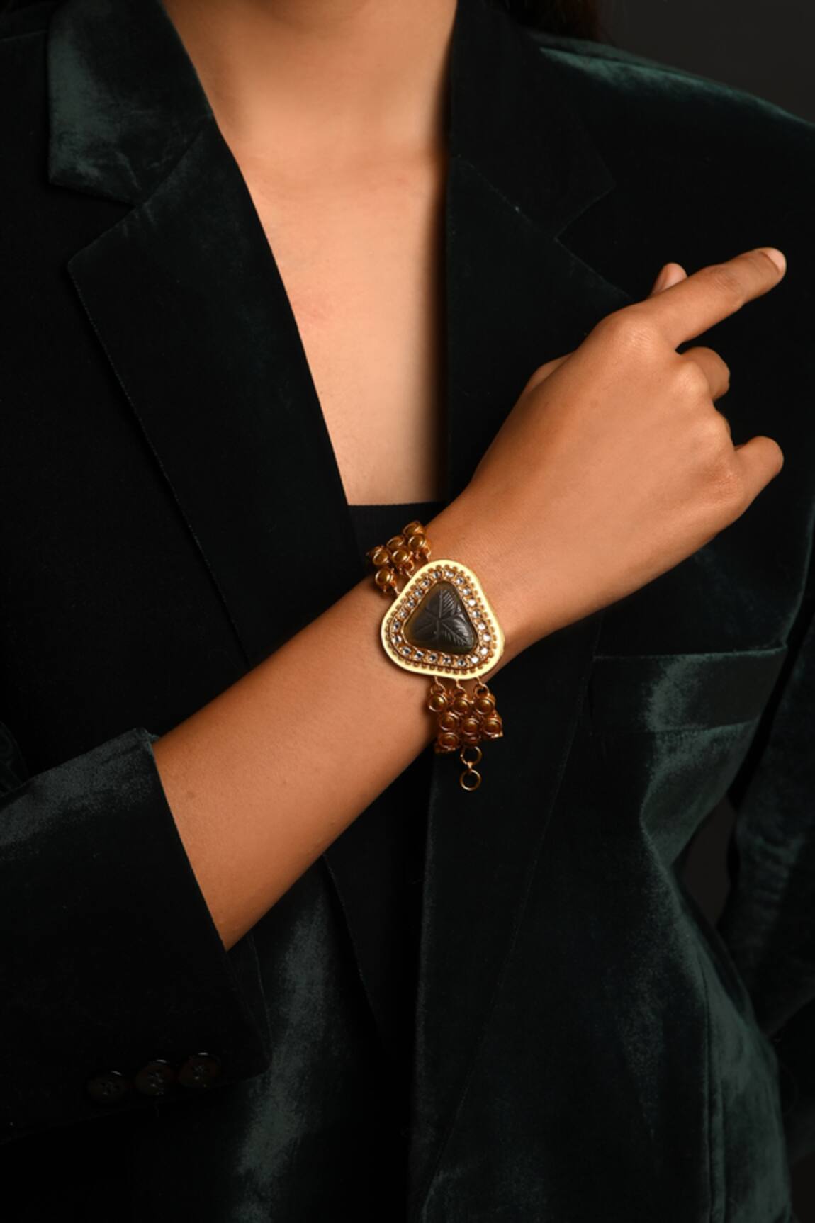 The Bling Girll Onyx Stone Bracelet 