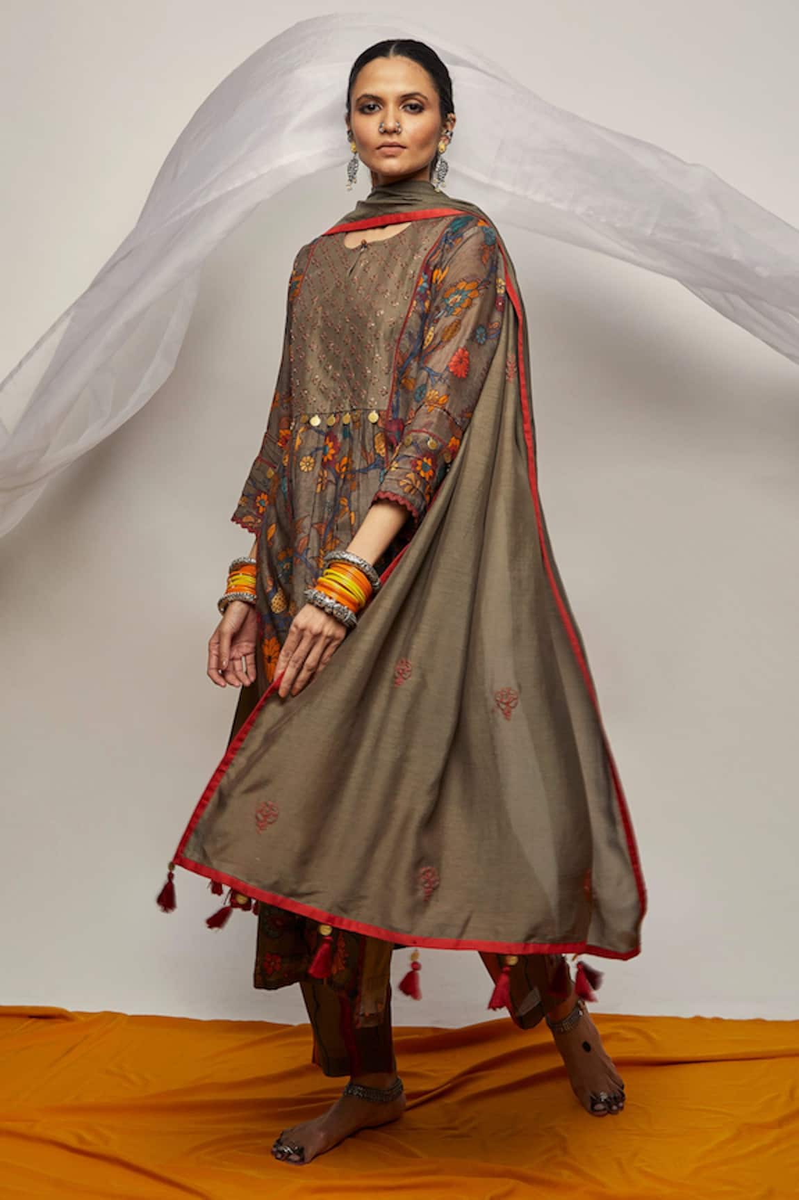 Label Kinjal Modi Floral Print Kurta Set