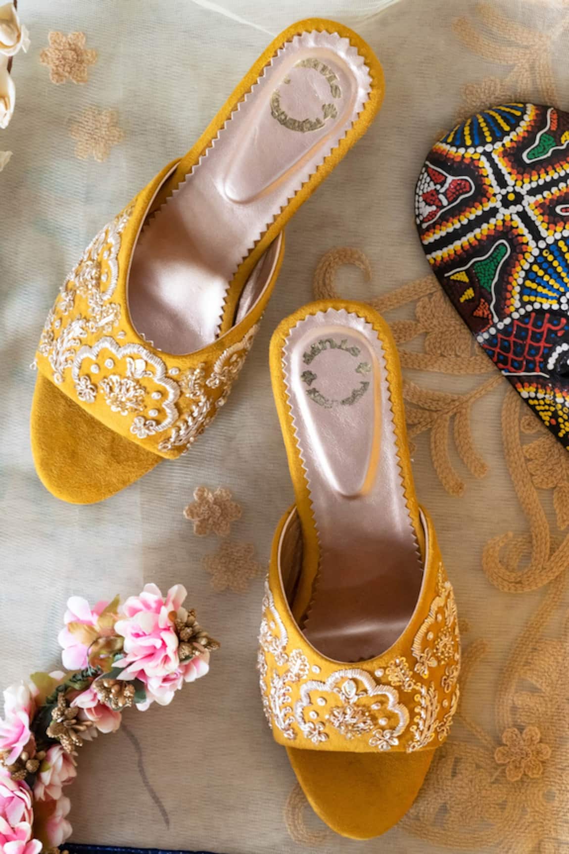 Shiveen Shiveen Grath Embroidered Block Heels 