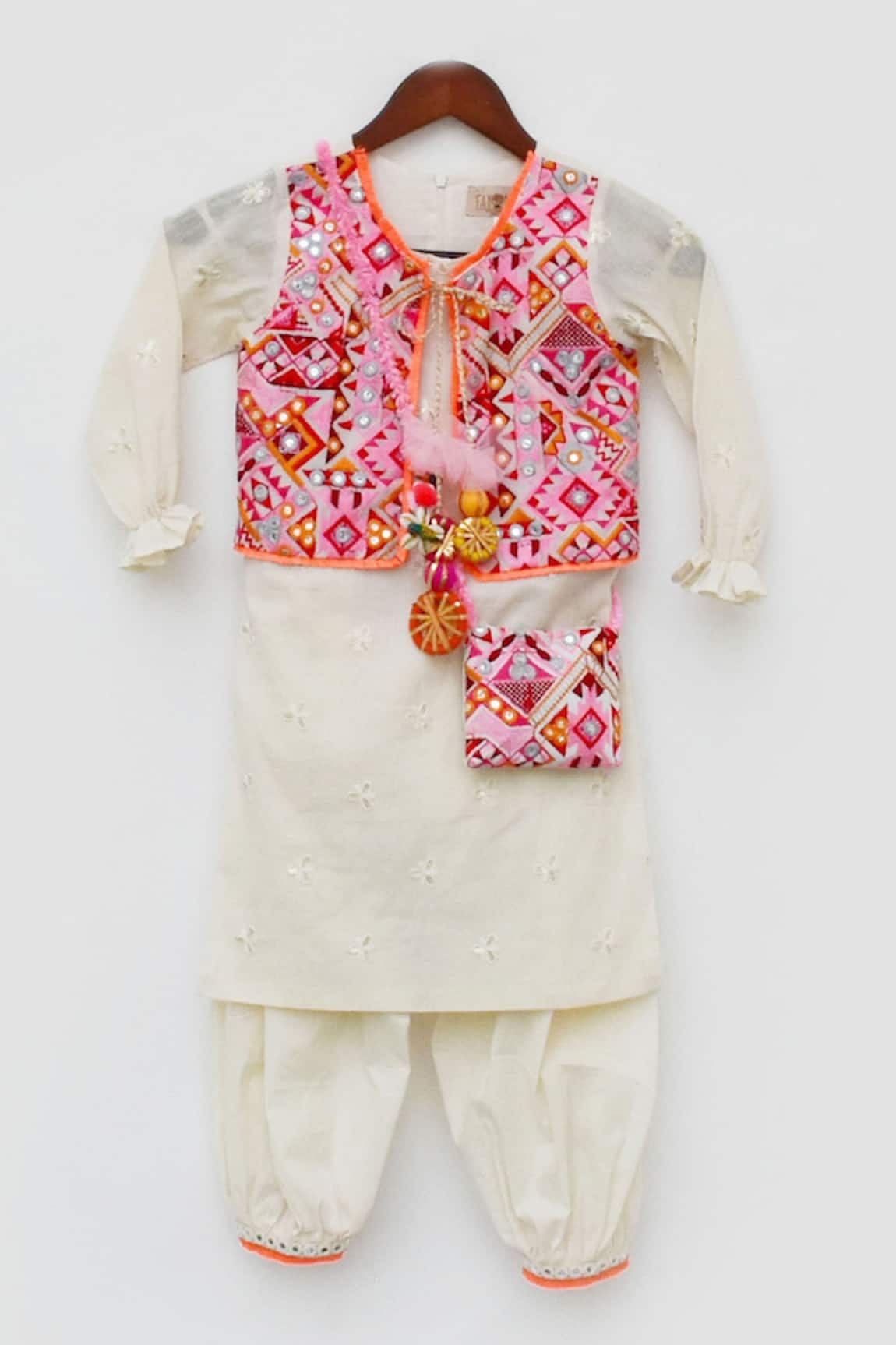 Fayon Kids Cotton Embroidered Kurta Set