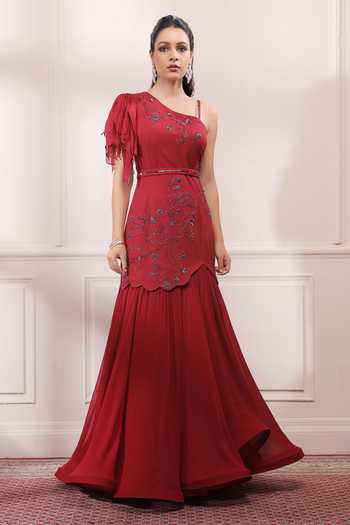 ISHA GUPTA TAYAL Floral Embroidered Gown 