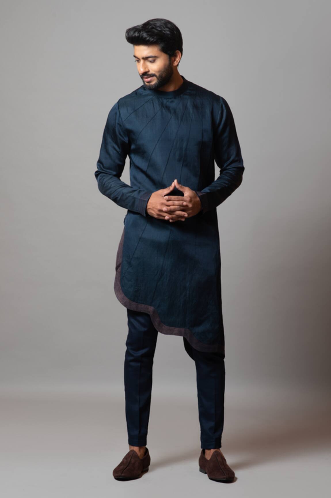 Paarsh Rogue Wave Pintuck Kurta Set