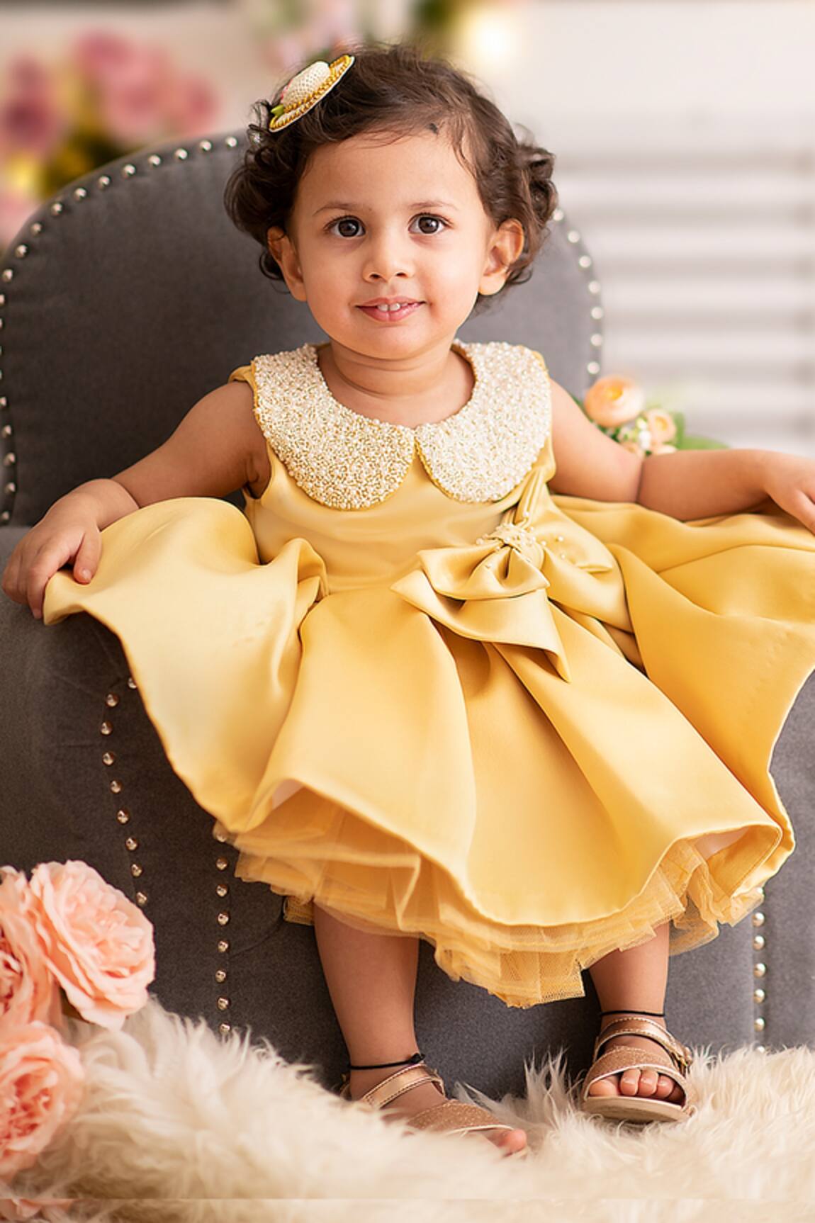 BA BA Baby Clothing CO Peter Pan Embroidered Bow Dress 