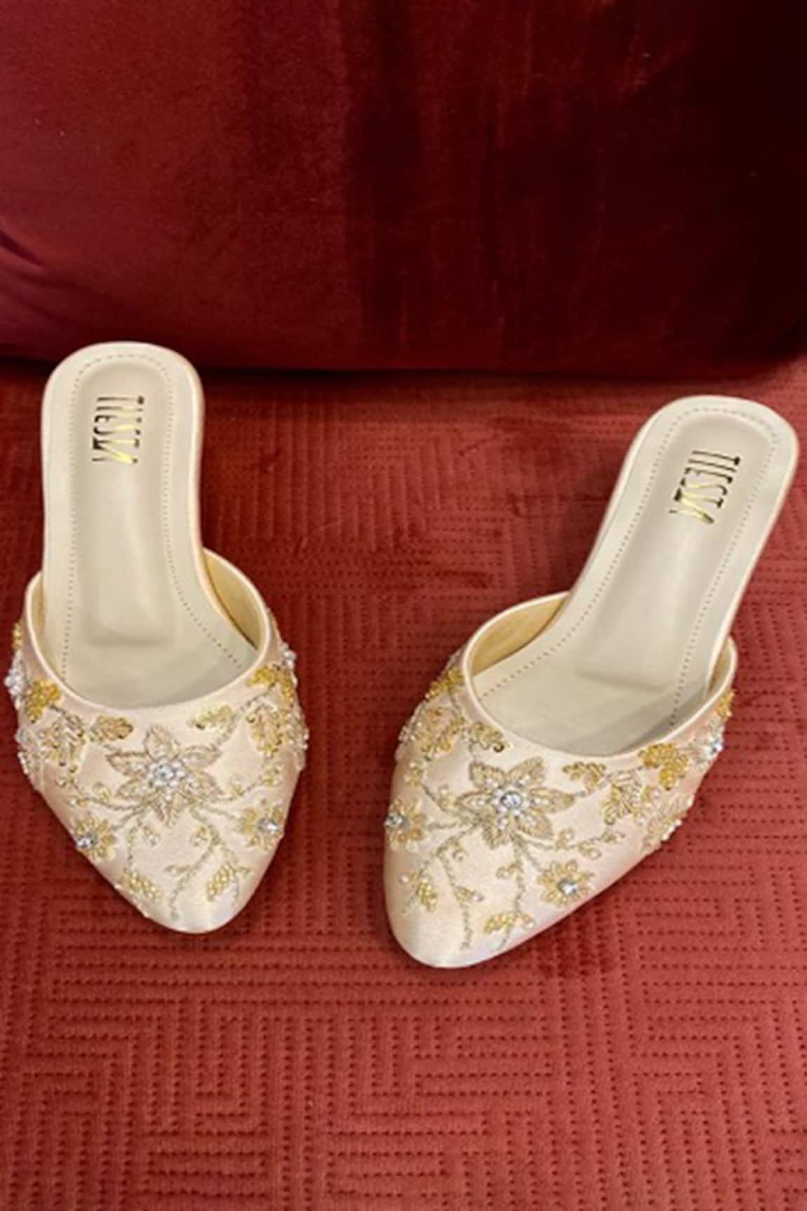 Tiesta Chandelier Embellished Mule Block Heels 