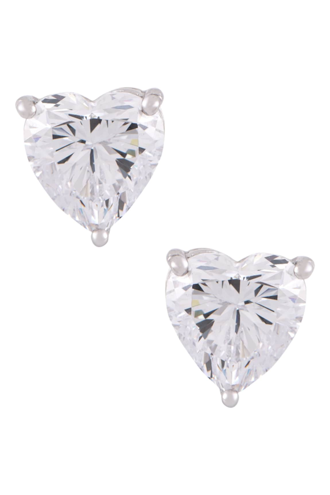 Solasta Jewellery Heart Solitaire Stud Earrings