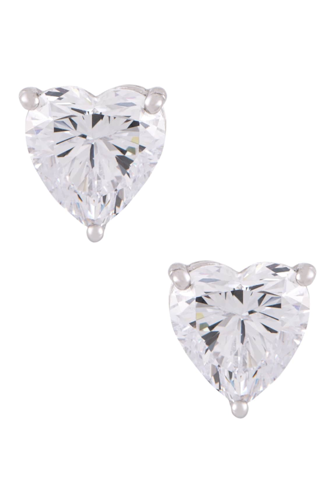 Solasta Jewellery Heart Solitaire Stud Earrings