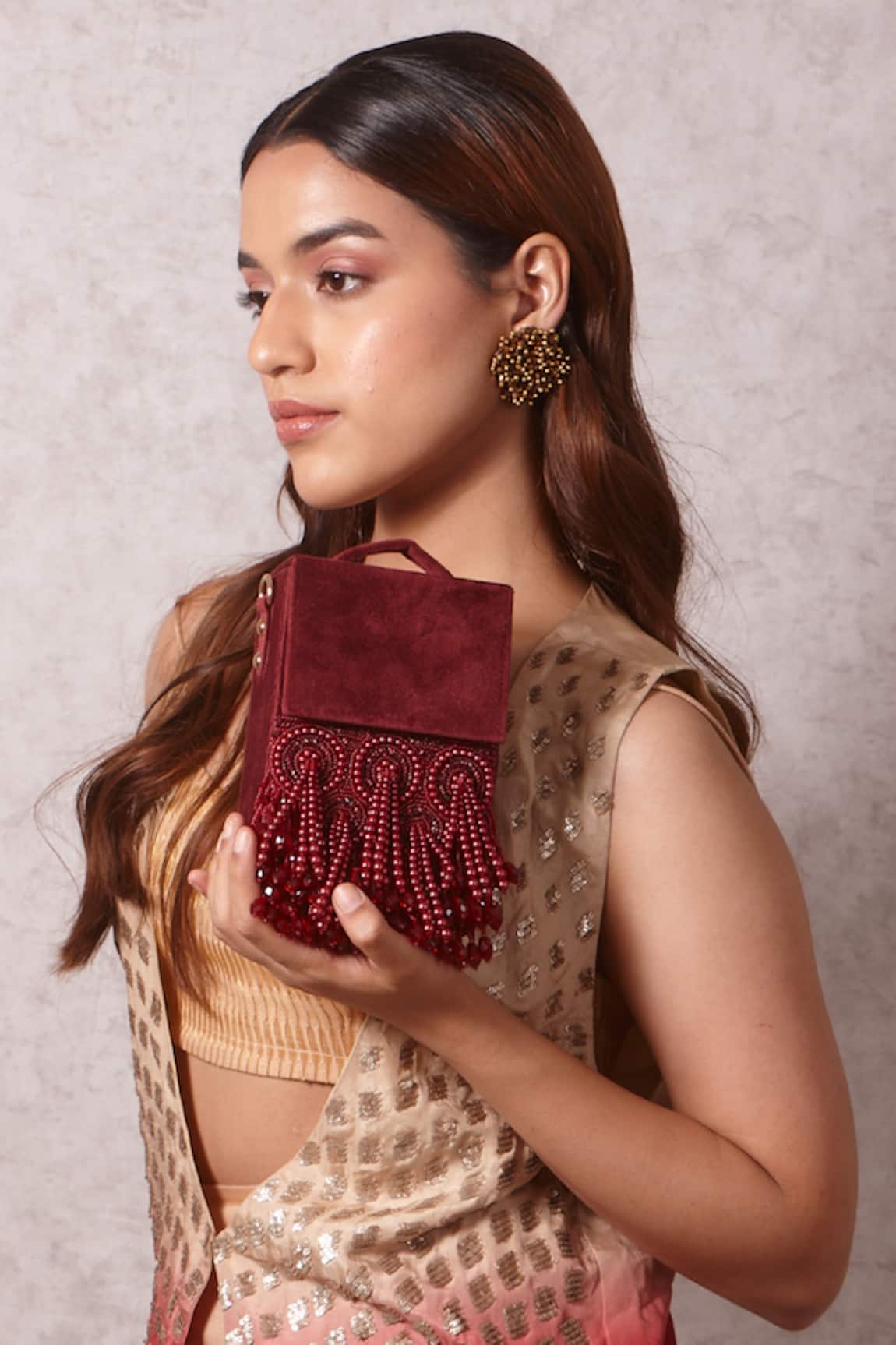 Forever Noor Seher Embellished Box Bag 