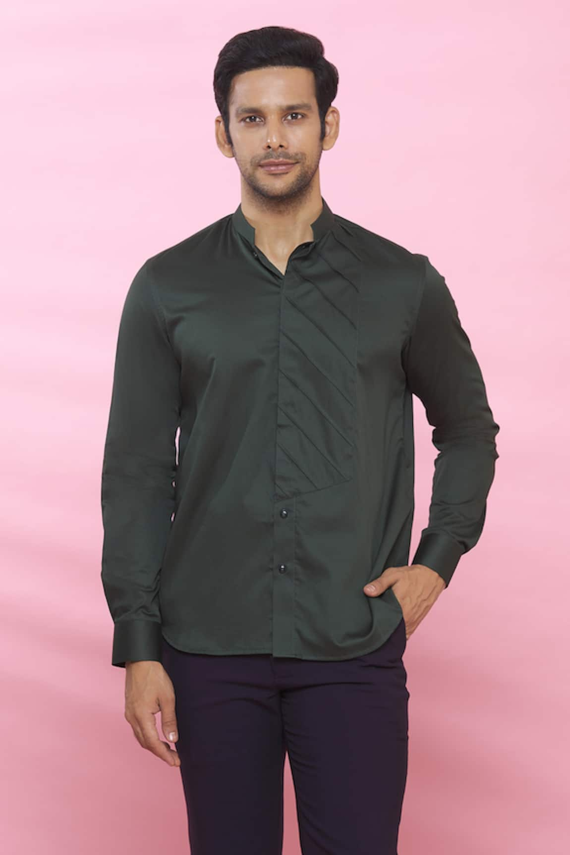 Aces by Arjun Agarwal Cotton Pintuck Shirt