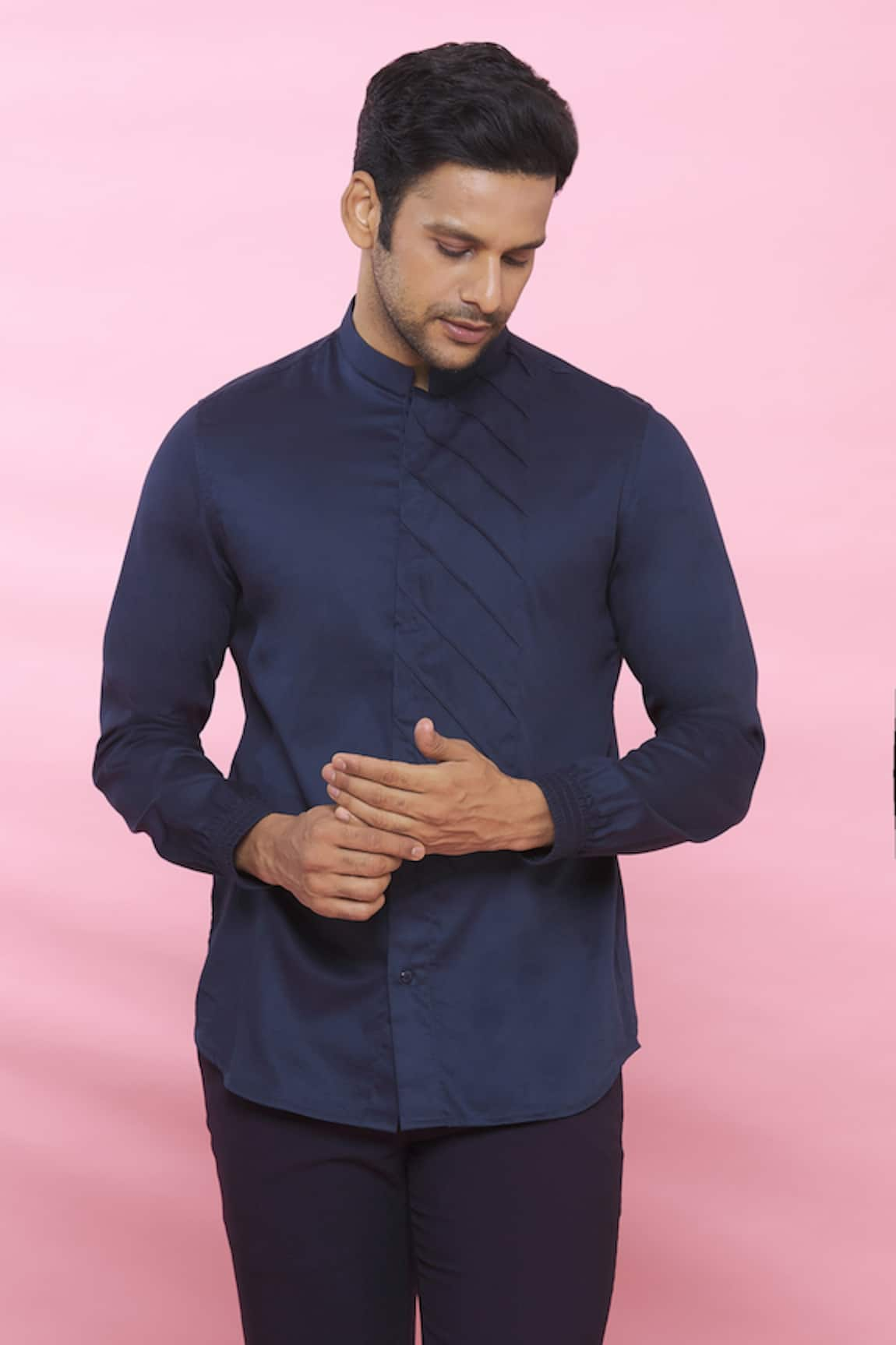 Aces by Arjun Agarwal Cotton Pintuck Shirt