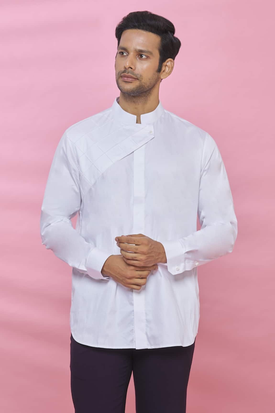 Aces by Arjun Agarwal Cotton Pintuck Shirt