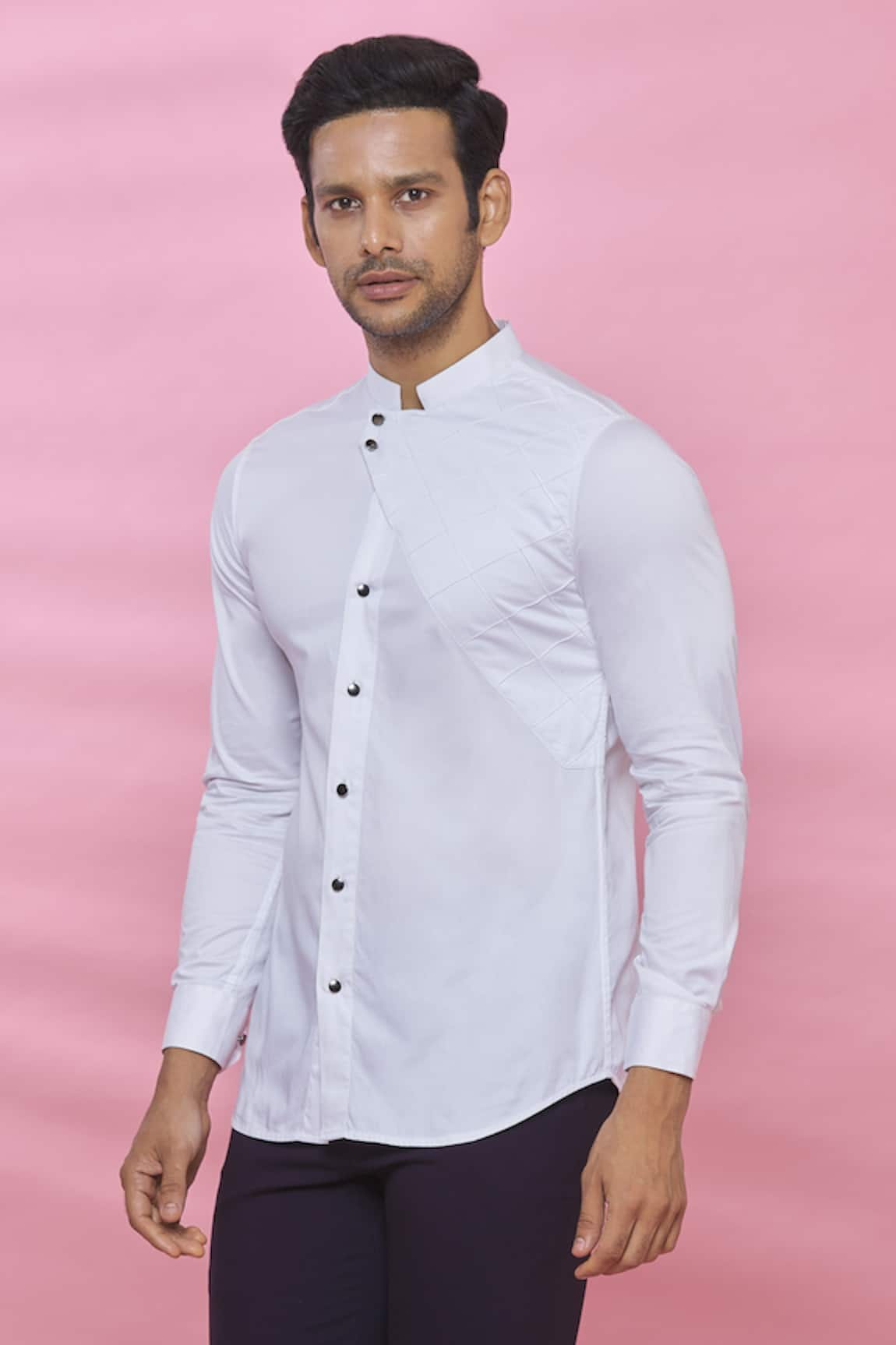 Aces by Arjun Agarwal Cotton Pintuck Shirt