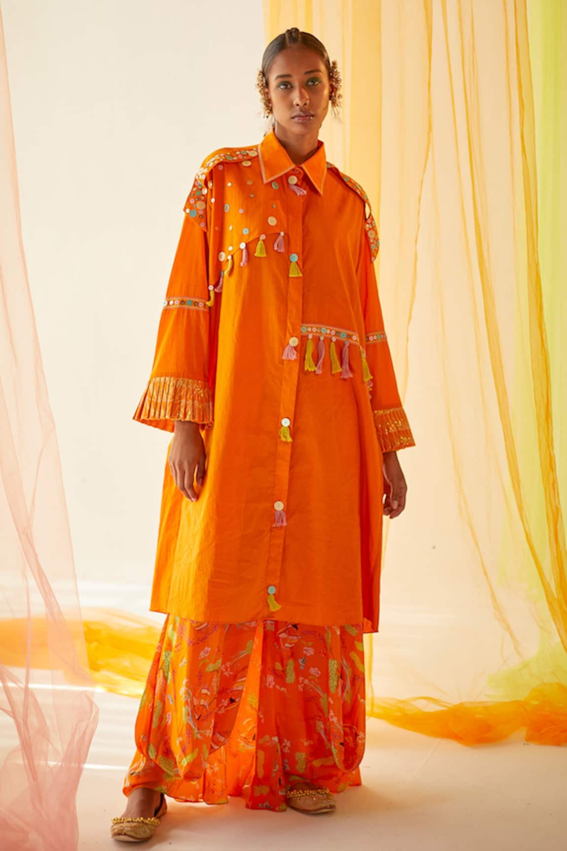Priyanka Singh Cotton Embroidered Shirt Dress