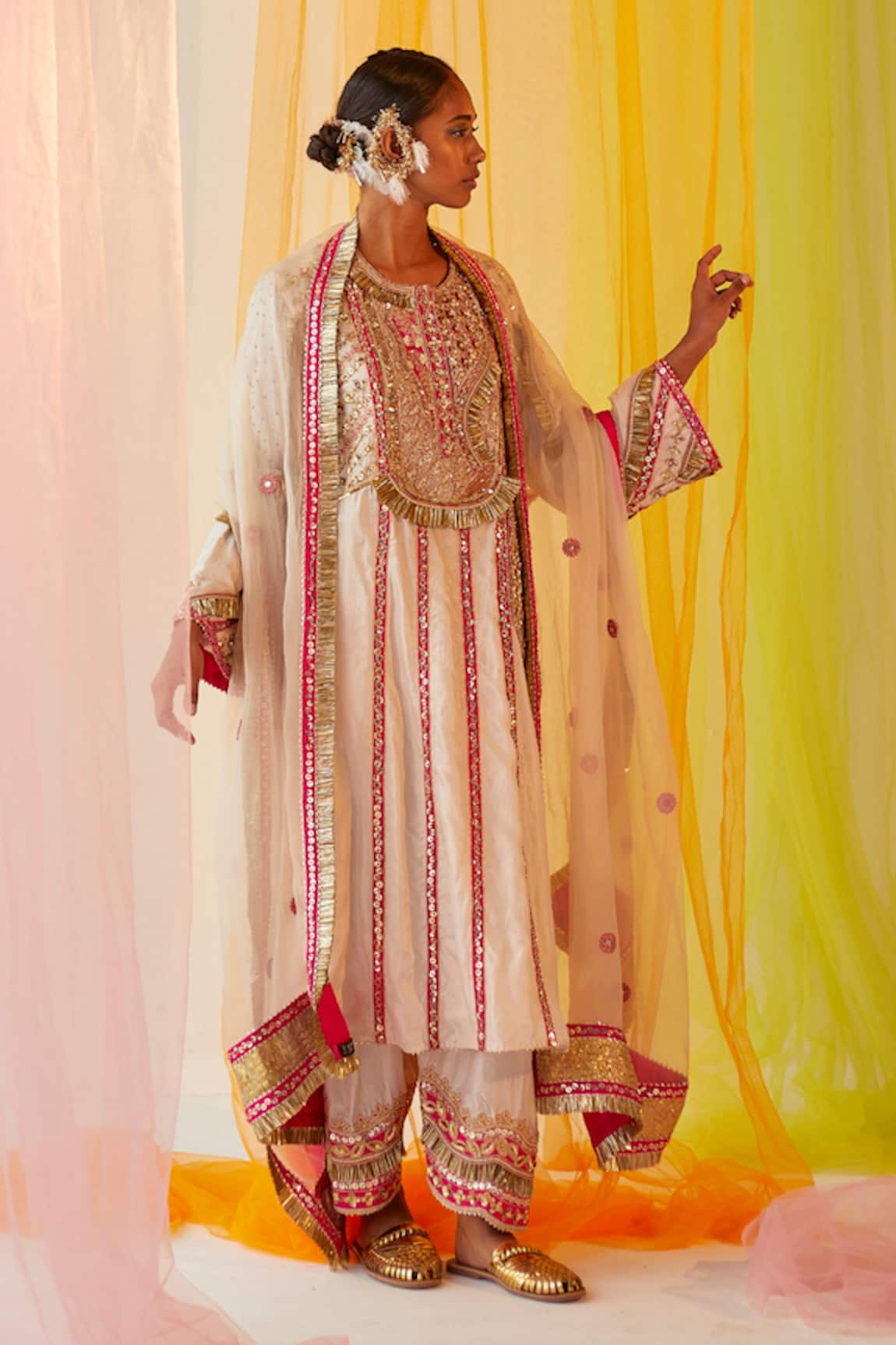 Priyanka Singh Zardozi Work Kurta Set