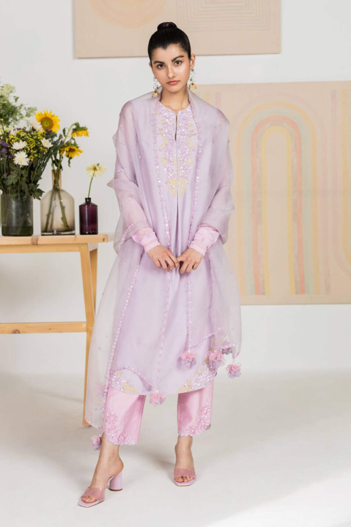 Madzin Silk Chanderi Kurta Set