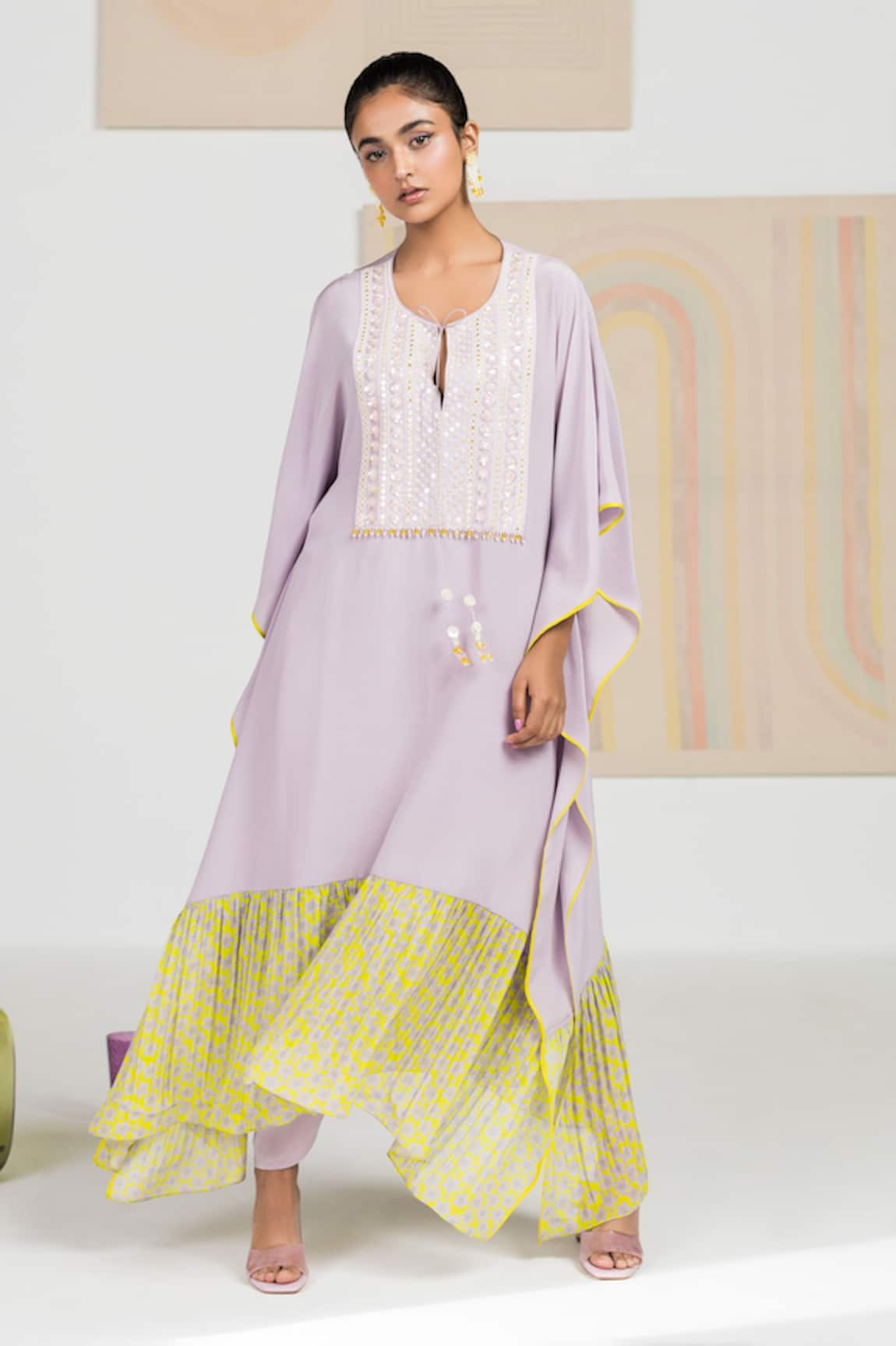 Madzin Printed Hem Kaftan 
