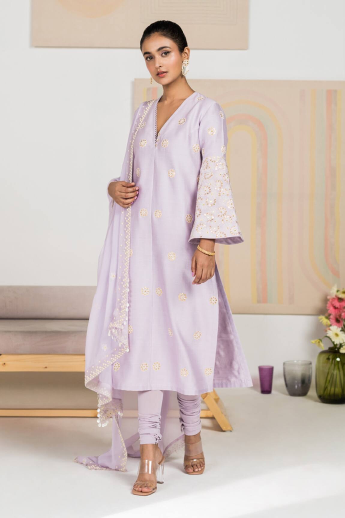 Madzin Chikankari Embroidered Kurta Set