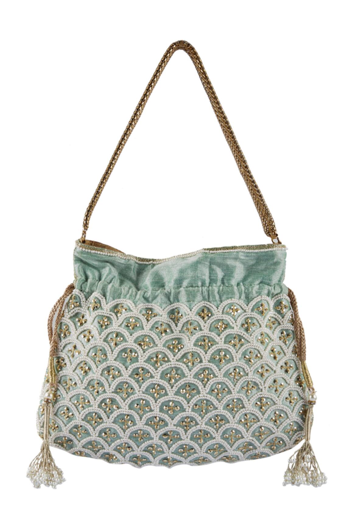 Aloha by PS Scallop Embroidered Potli Bag 