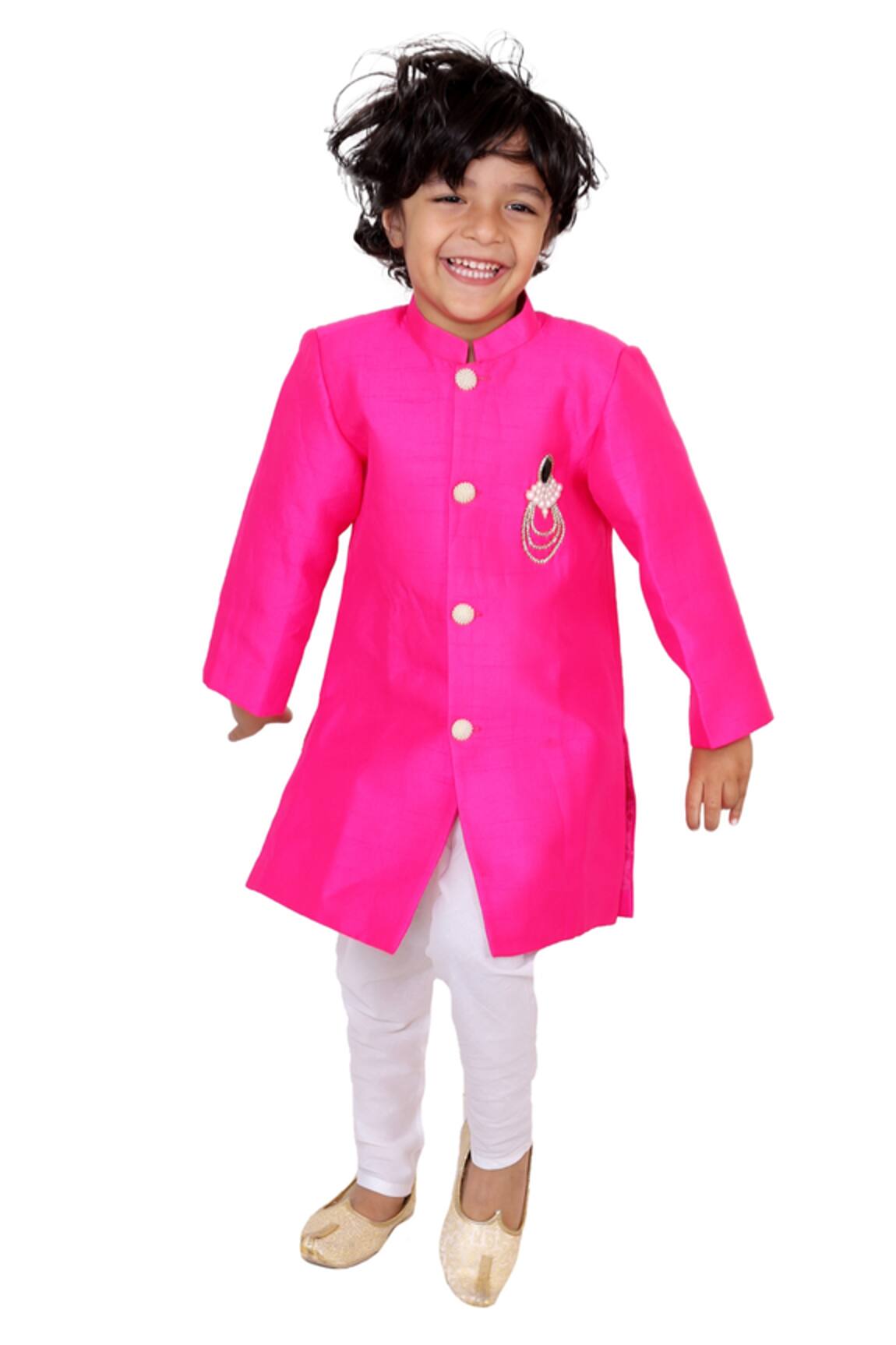 Tiny Pants Placement Embroidered Sherwani Set 