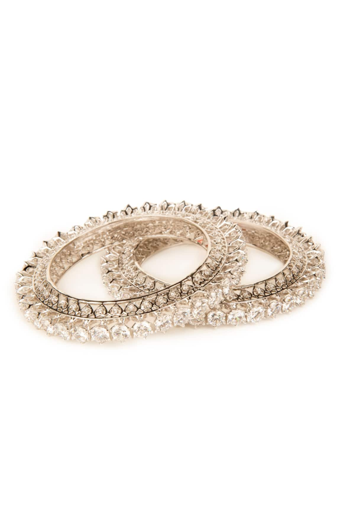 Ajooni Jewels Zirconia Bangles Set of 2