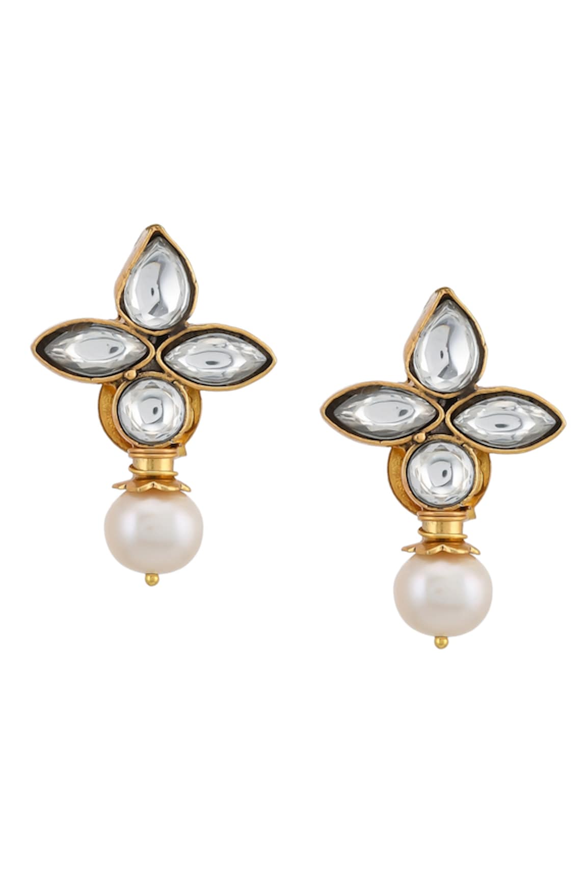 Ajooni Jewels Kundan Embellished Earrings